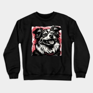 Retro Art Sheltie Dog Lover Crewneck Sweatshirt